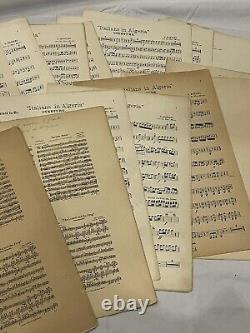 Antique Vintage Sheet Music Score Italians In Algeria G. Rossini