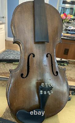 Antique Vintage full 4/4 Antonins Stradivarius Copy Czechoslovakia with Wood Case