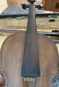Antique Vintage full 4/4 Antonins Stradivarius Copy Czechoslovakia with Wood Case
