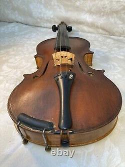 Antique Violin 1 Piece Belly 2 Piece Tiger Maple Back Inlaid Purfling No Label