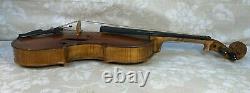 Antique Violin 1 Piece Belly 2 Piece Tiger Maple Back Inlaid Purfling No Label