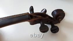 Antique Violin, Bow Marked TOURTE, Made In Saxony, and Case