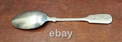 Antique WW1 British Army Silver Plate Fiddle Back Serving Spoon KOSB 5484