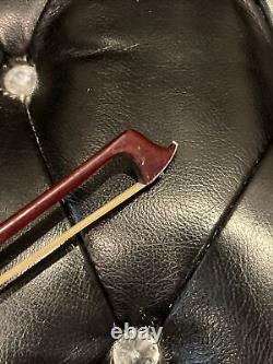 Antique Weidlich Violin Viola Cello Bow Germany Pearl Inlay Wood 28.5 Vintage