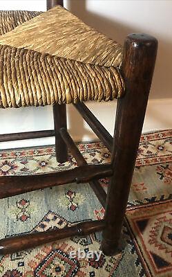 Antique Wooden Chair Early American Fiddle Back Seat Chair Primitive