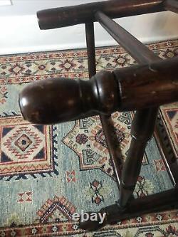 Antique Wooden Chair Early American Queen Anne Maple Fiddle Back Seat Chair