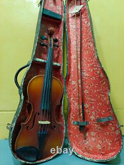 Antiques Musical Instrument, Oriental Vintage violin with box
