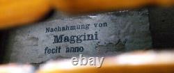 BEAUTIFUL OLD GERMAN MAGGINI VIOLIN see video RARE ANTIQUE? 281