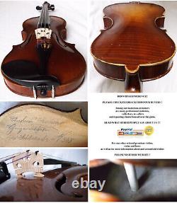 BEAUTIFUL OLD MAGGINI VIOLIN A. SANDNER ANTIQUE video RARE? 125