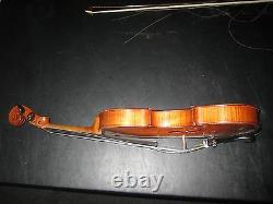 Beautiful Vintage Violin & Bow German Brazilian Wood French Commercial