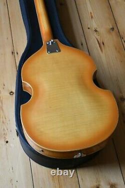 EKO 1964 Vintage Violin Bass Guitar Made in Italy Sunburst with Original Case