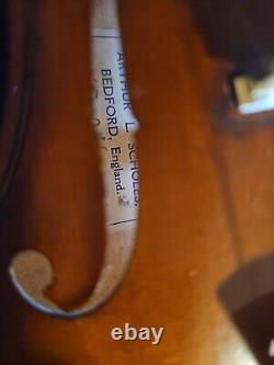 English VIOLIN 1922 A. D. ARTHUR L. SCHOLES #65 CASE BOWS