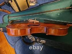 English VIOLIN 1922 A. D. ARTHUR L. SCHOLES #65 CASE BOWS