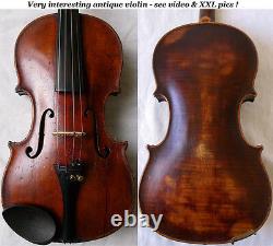 FINE OLD 19th Centrury VIOLIN -see video ANTIQUE Violino 587