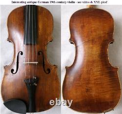 FINE OLD 19th Century VIOLIN -see video ANTIQUE MASTER? 301