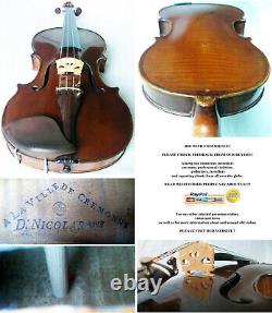 FINE OLD FRENCH MASTER VIOLIN D NICOLAS d'AINE -video- ANTIQUE? 344