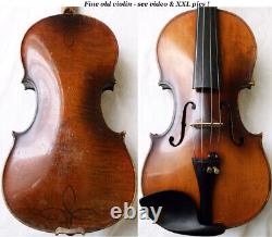 FINE OLD FRENCH VIOLIN 1920 video ANTIQUE MASTER RARE? 581