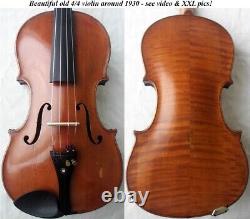 FINE OLD FRENCH VIOLIN 1930s video ANTIQUE MASTER RARE? 504