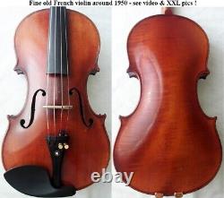 FINE OLD FRENCH VIOLIN 1950 video ANTIQUE MASTER RARE? 488