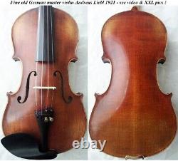 FINE OLD GERMAN MASTER VIOLIN ANDREAS LIEBL video ANTIQUE? 551