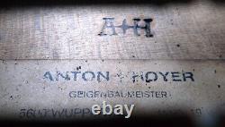 FINE OLD GERMAN MASTER VIOLIN A. HOYER 1967 video ANTIQUE? 316