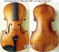 FINE OLD GERMAN VIOLIN EARLY 1900 video ANTIQUE master? 373