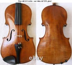 FINE OLD GERMAN VIOLIN around 1930 video ANTIQUE master? 296