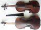 For Restoration 2 Old German 19th Century Hopf Violin Antique
