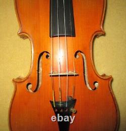 Fine Old Antique 1890 Vintage Italian Branded Label 4/4 Violin-GdSound-Free Ship