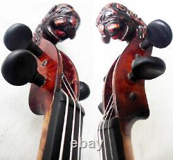 Fine Old Lionhead Violin Video Antique Rare Lion Head? 420