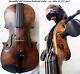 Fine Old Lionhead Violin Video Antique Rare Lion Head? 425