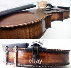 Fine Old Lionhead Violin Video Antique Rare Lion Head? 425