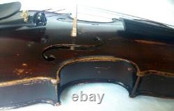 Fine Old Lionhead Violin Video Antique Rare Lion Head? 522