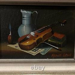 Frank Lean- Original Oil On Canvas Violin