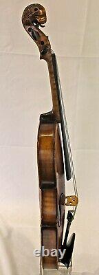 Full and Deep sound! LISTEN to the Video! LION HEAD ANTIQUE OLD GERMANY VIOLIN