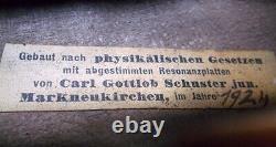 GOOD OLD GERMAN VIOLIN SCHUSTER 1924 -video- RARE ANTIQUE? 034