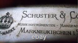 GOOD OLD GERMAN VIOLIN SCHUSTER -video RARE ANTIQUE MASTER? 046