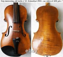 Good Old German Violin Schweitzer Video Fine Antique Rare? 945
