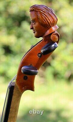 Handcrafted OLE BULL HEAD ANTIQUE OLD VIOLIN. LISTEN to the VIDEO