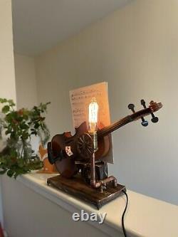 Handmade Elegant Vintage Violin Lamp By Ovdiem