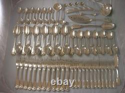 Heavy Victoria GA Chawner 1845 Silver Canteen 5548 grams Fiddle Thread Shell