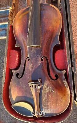 Johan Baptist Schweitzer Antique 4/4 Violin with Wood Case