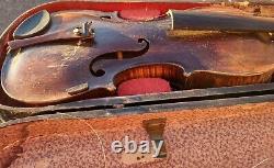 Johan Baptist Schweitzer Antique 4/4 Violin with Wood Case