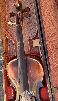 Johan Baptist Schweitzer Antique 4/4 Violin with Wood Case