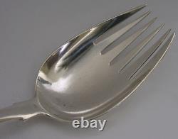 LARGE 130g STERLING SILVER COWAN FAMILY CRESTED RUNCIBLE SPOON FORK 1812 ANTIQUE