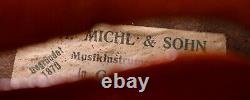 LISTEN to VIDEO! OLD Antique 19th century BOHEMIAN VIOLIN by Joh. Michl&Sohn