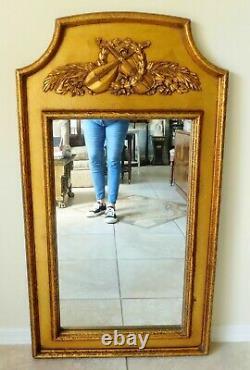 Large Antique/Vtg 45 Gold Wood Syroco Instrument Violin Hanging Wall Mirror