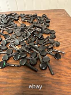Lot Of 175 Antique Vintage Violin Fiddle Pegs Mixed Mostly Ebony
