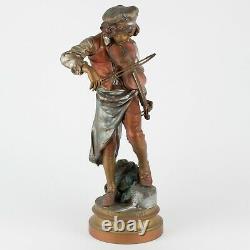 Lulli Enfant, 20 Antique Statue of Jean-Baptiste Lully with Violin by Gaudez