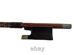 Lupot Old Antique VTG Silver Wood & Ebony Fine Quality Violin Bow